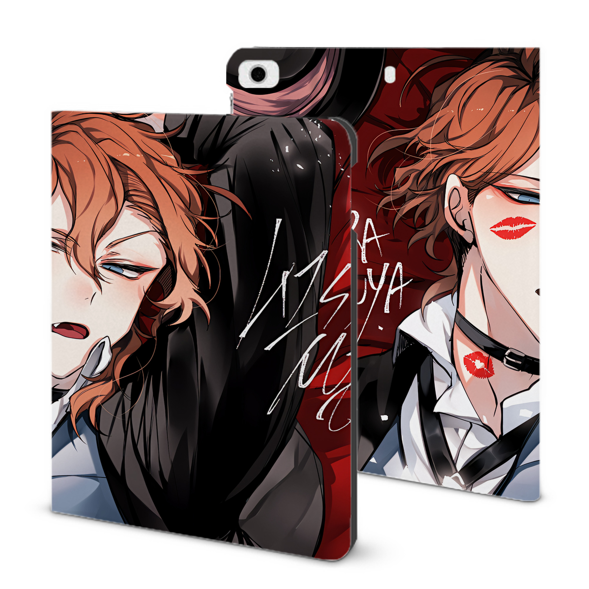 （画像用） 文豪ストレイドッグス Bungo Stray Dogs IPad ケース ブック型 PUレザー TPU 耐衝撃 軽量 薄型 ペン収納なし 全面保護 IPad 各モデル対応
